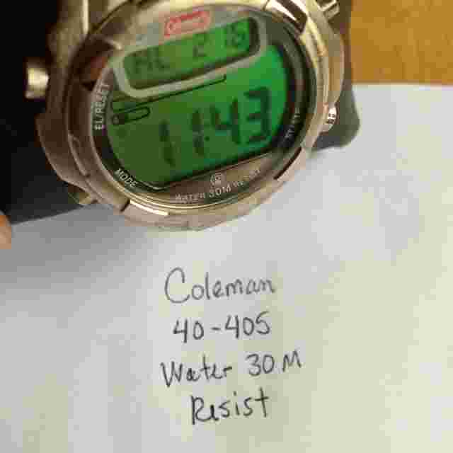 Coleman wristwatch 40-405 30M water Resist Stainless Steel Watch New Battery