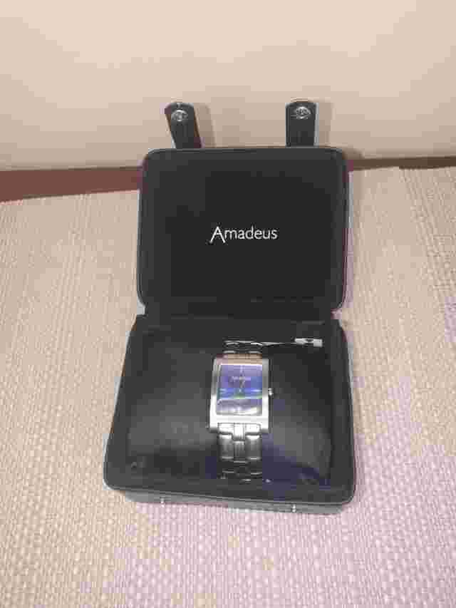 Amadeus AM00011GBL watch wristwatch BNIB silver mens