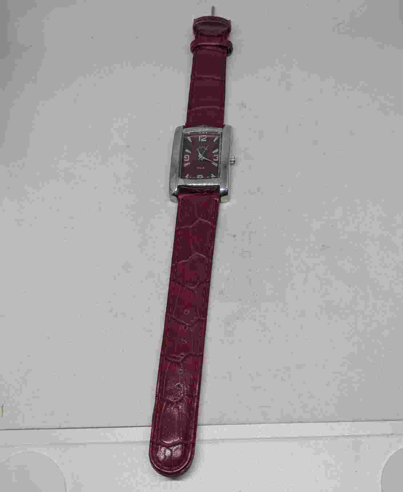 Vintage Women's Adrienne Club A Watch Red Leather Band