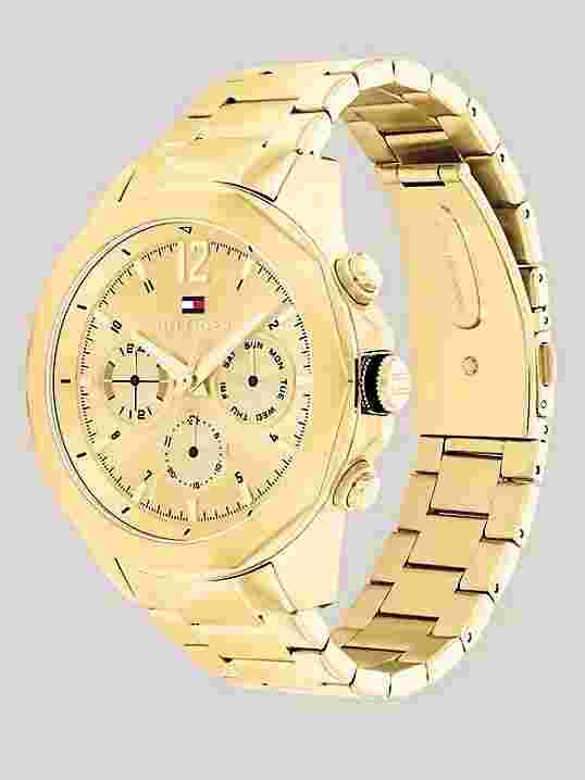 Tommy Hilfiger  Watch 46MM Gold-Tone Sport Watch