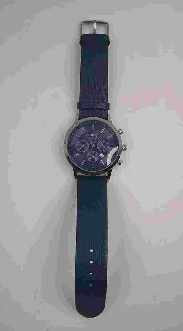 North Brand Men's Sport Date Watch N-6009 Stainless Steel Quartz New Battery
