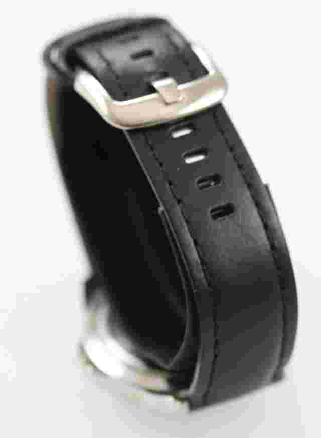 Sierra Club Men Watch Stainless St Black Leather WR Day Date 24hr White Quartz