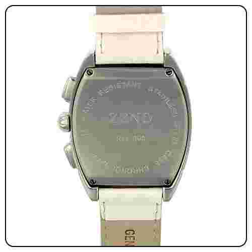 Womens Watch-Zeno Ginger Startech Big Date "Extravagant XL-Chronograph" in White