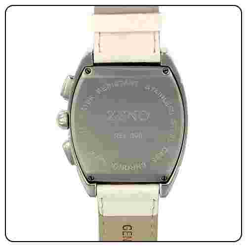 Womens Watch-Zeno Ginger Startech Big Date "Extravagant XL-Chronograph" in White