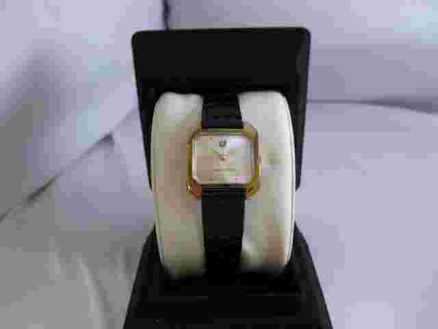 Vintage Charles Jourdan Paris wrist watch for women (Ivory and Black)