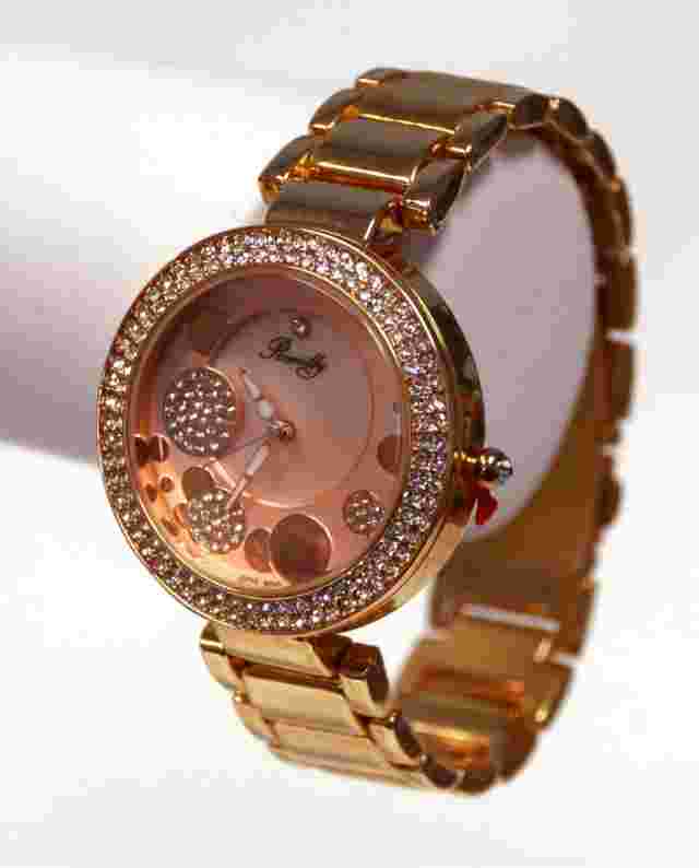 NEW Romilly 1430 Women's Sophia Swarovski Crystal Bezel MOP Dial Rose Gold Watch
