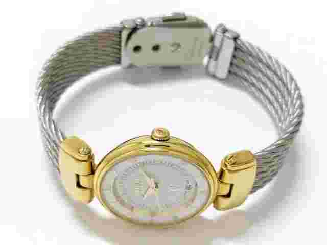 PHILIPPE CHARRIOL Ladies Quartz SS GP White Dial 63.97.2946 From Japan w1225