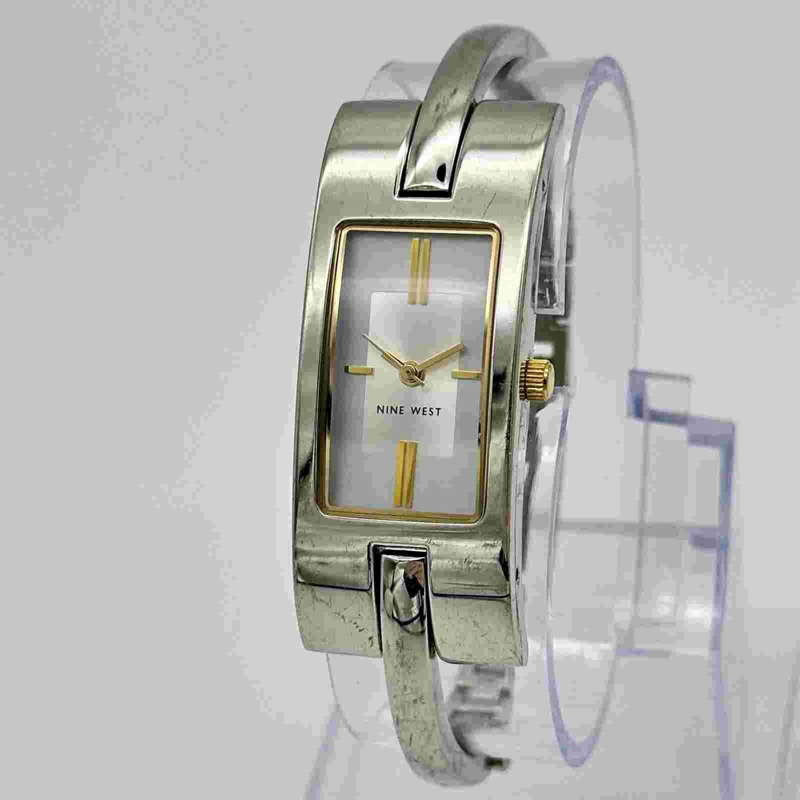 Women's NINE WEST 9W Two-Tone Bracelet Watch, Quartz, 19mm, Running, 9W/1033
