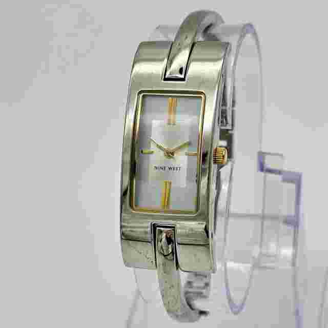 Women's NINE WEST 9W Two-Tone Bracelet Watch, Quartz, 19mm, Running, 9W/1033