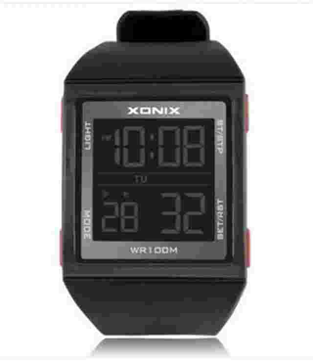 Xonix Men Sports Watch Digital WR100M Swim watch Led Light Square Dial Outdoor