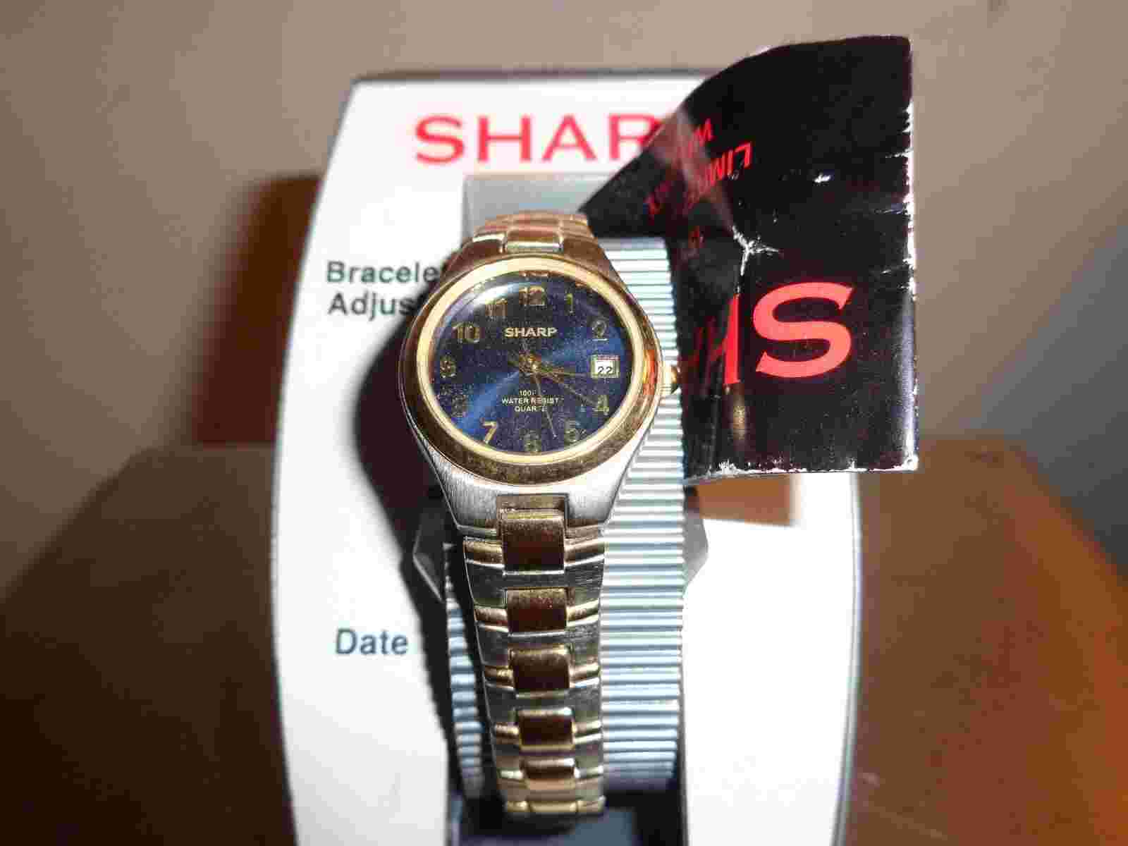 Women's Sharp Watch Silver Date Water Resistant Quartz Adjustable Band