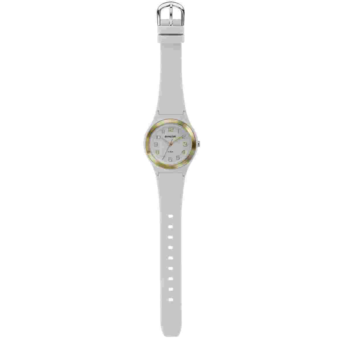 Sinar Youth Watch Analog Quartz Girls Silicone Band XB-48-0 White Gold