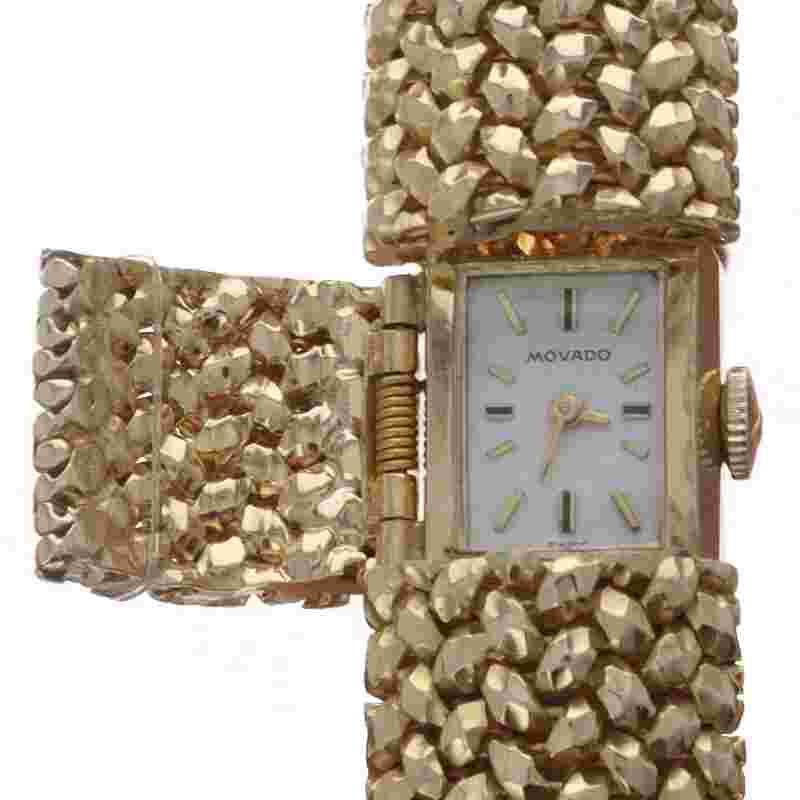 Movado Secret Wristwatch - Yellow Gold 14k Manual 1 Year Warranty