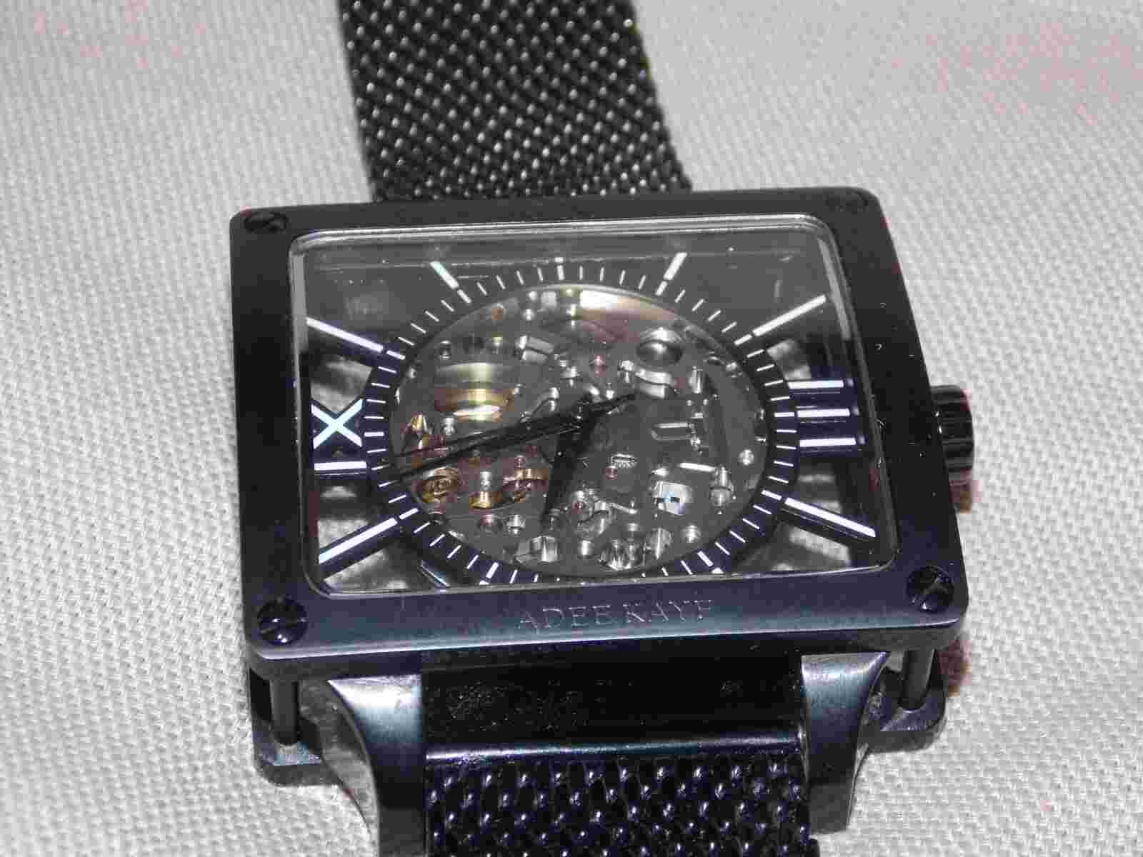 Vintage Wristwatch Watch Adee Kaye Skeleton Automatic AK7474-40 Pre-Owned