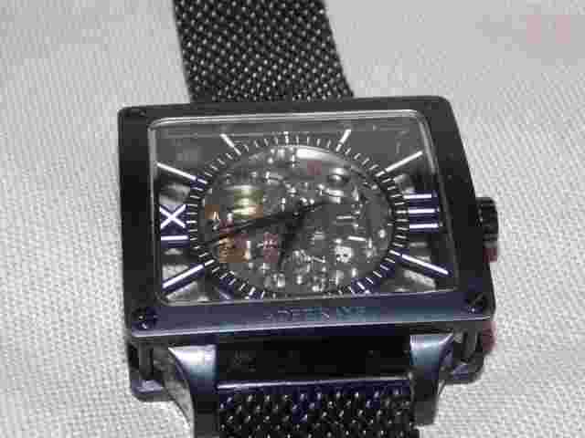 Vintage Wristwatch Watch Adee Kaye Skeleton Automatic AK7474-40 Pre-Owned