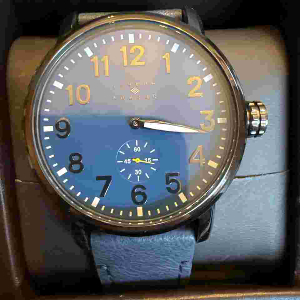 Fashion Wristwatch Blue Leather Watch Joseph Abound Classy