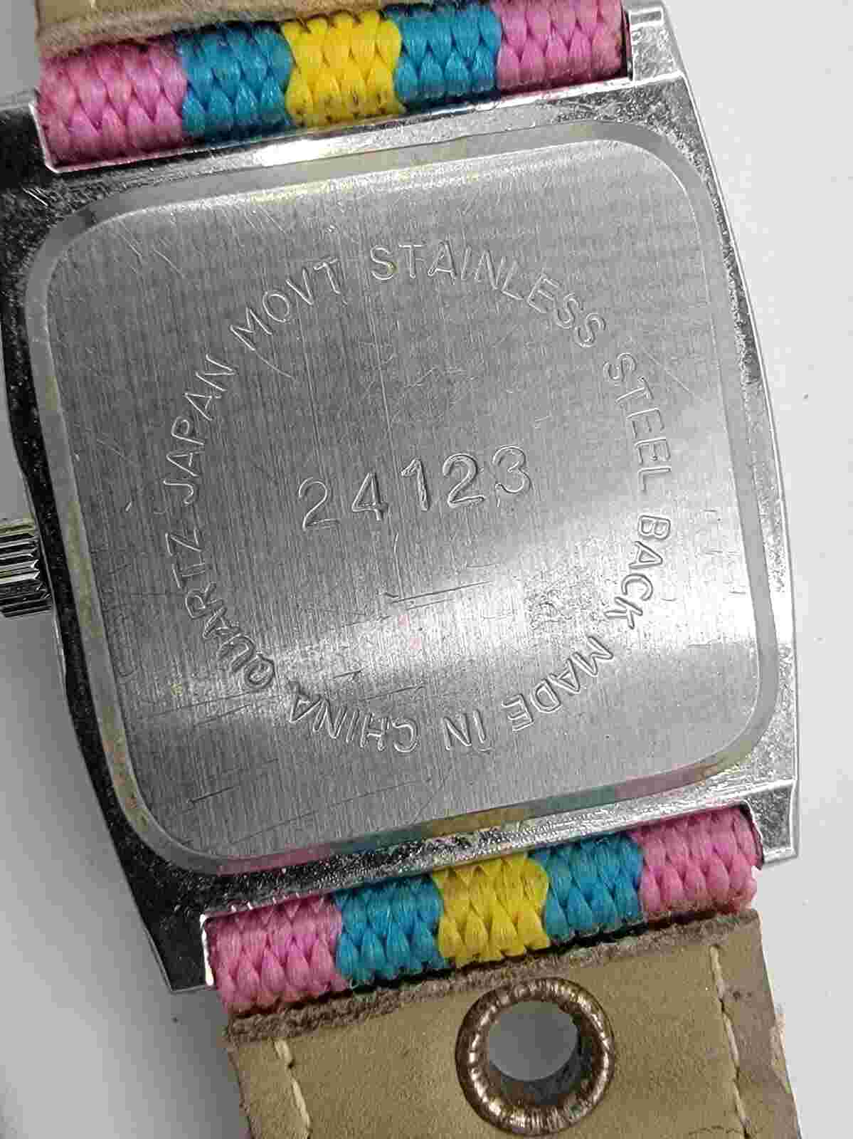 Vintage Limited Too Silver Watch canvas straps women's #24123 new battery