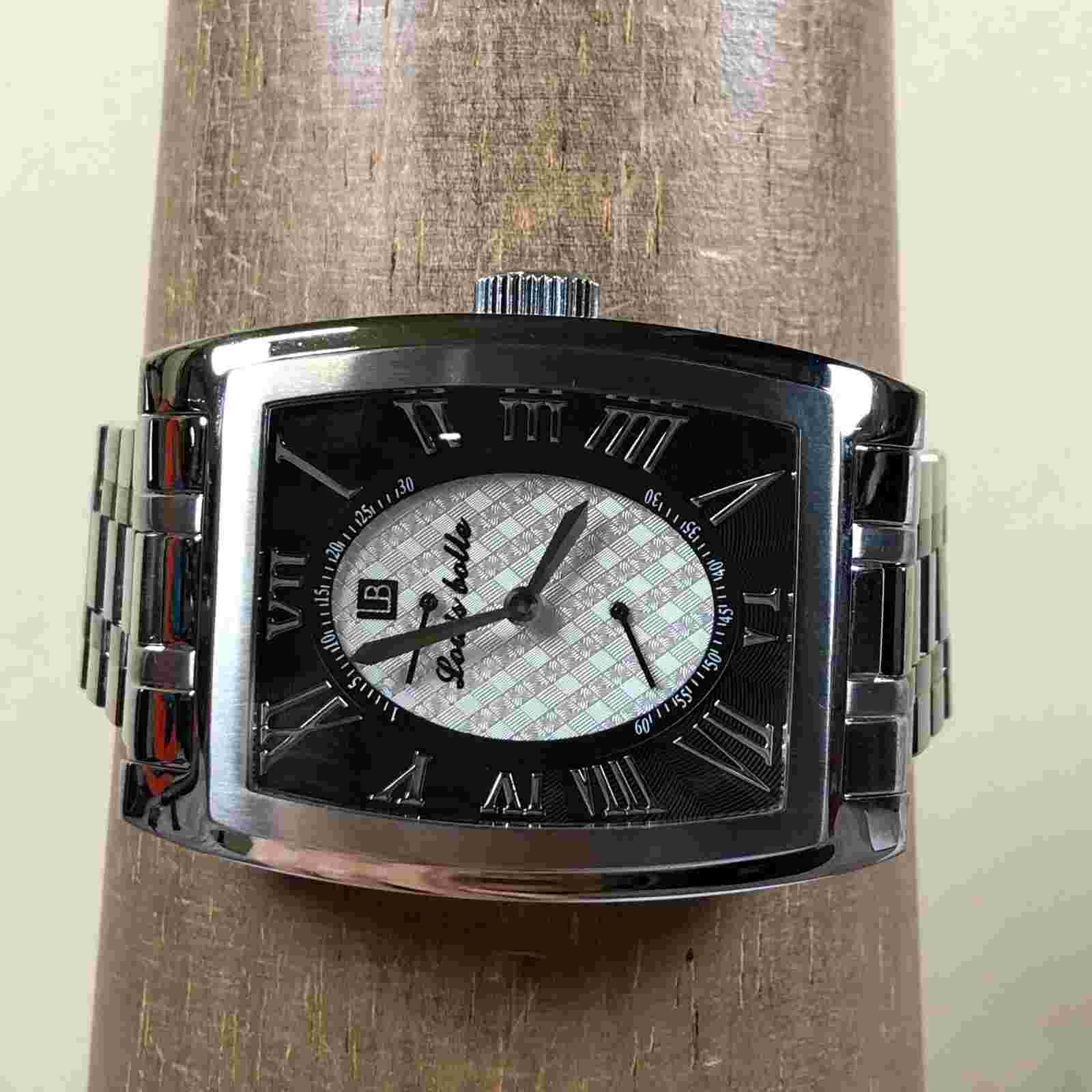 Louis Bolle Men E453M-6021 Formal Silver Tone 36mm Automatic Analog Watch 8 1/4"