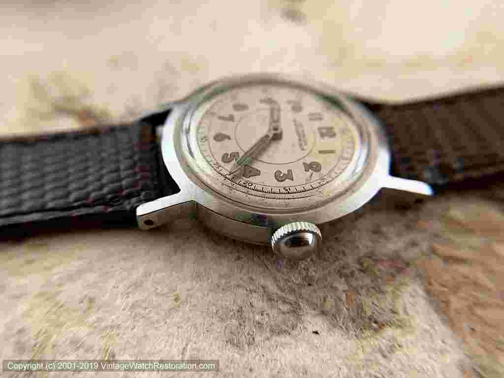 Clebar Military Style with Silver Dial, Manual, 29.5mm