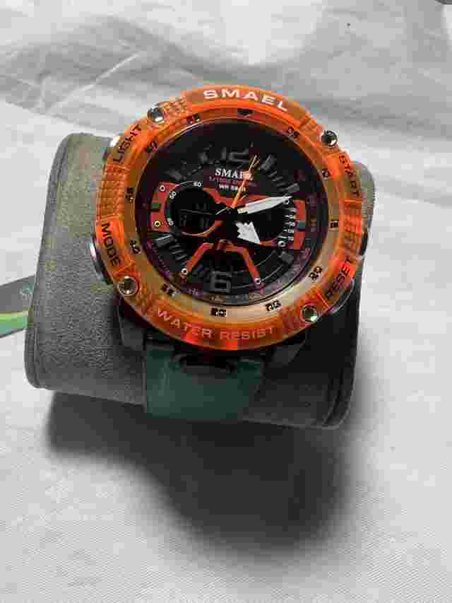 SMAEL Popular Digital And Analog Sport Watch, Multi Functions, WR50M,3 Tones.