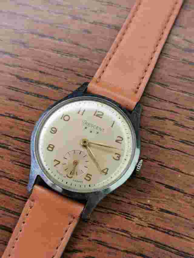 1950s Crescent Cal. 006 Mens Sub-Seconds Wrist Watch, Ticking, for Restoration