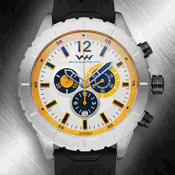 Weil & Harburg Stainless Steel Chronograph Mens Swiss Luxury Watch ( 2 Colors )
