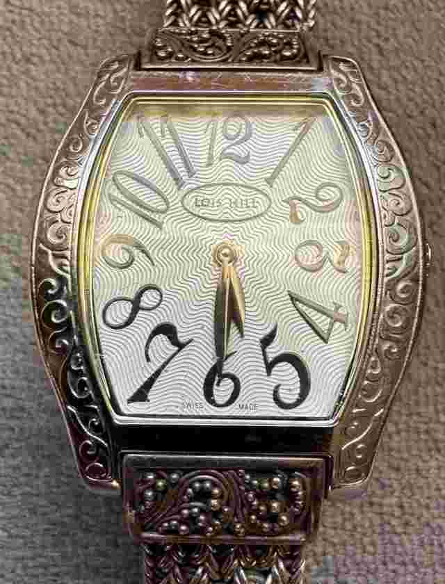 LOIS HILL Watch Sterling Silver Stainless Steel Swiss Movement Ref. LH-0071