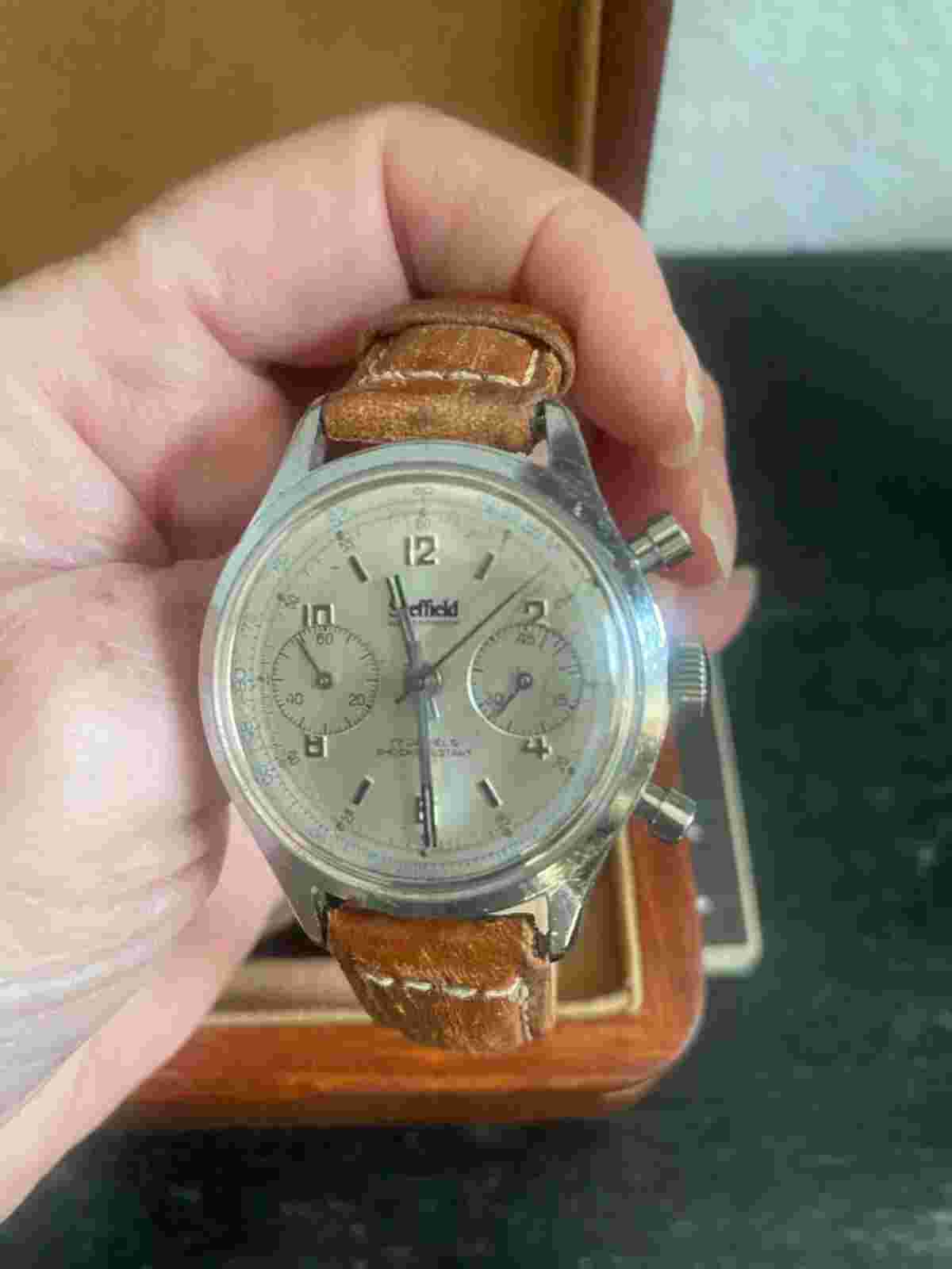 sheffield watch vintage Vintage Sheffield 210 Venus Shockresistant Chronograph