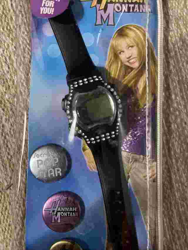 Vintage Hannah Montana Digital Watch Women's Casual Black Rubber Band