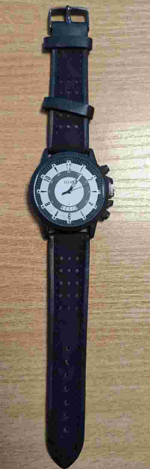 Soki Wrist Watch - Black and White Watch Face - New - Mens