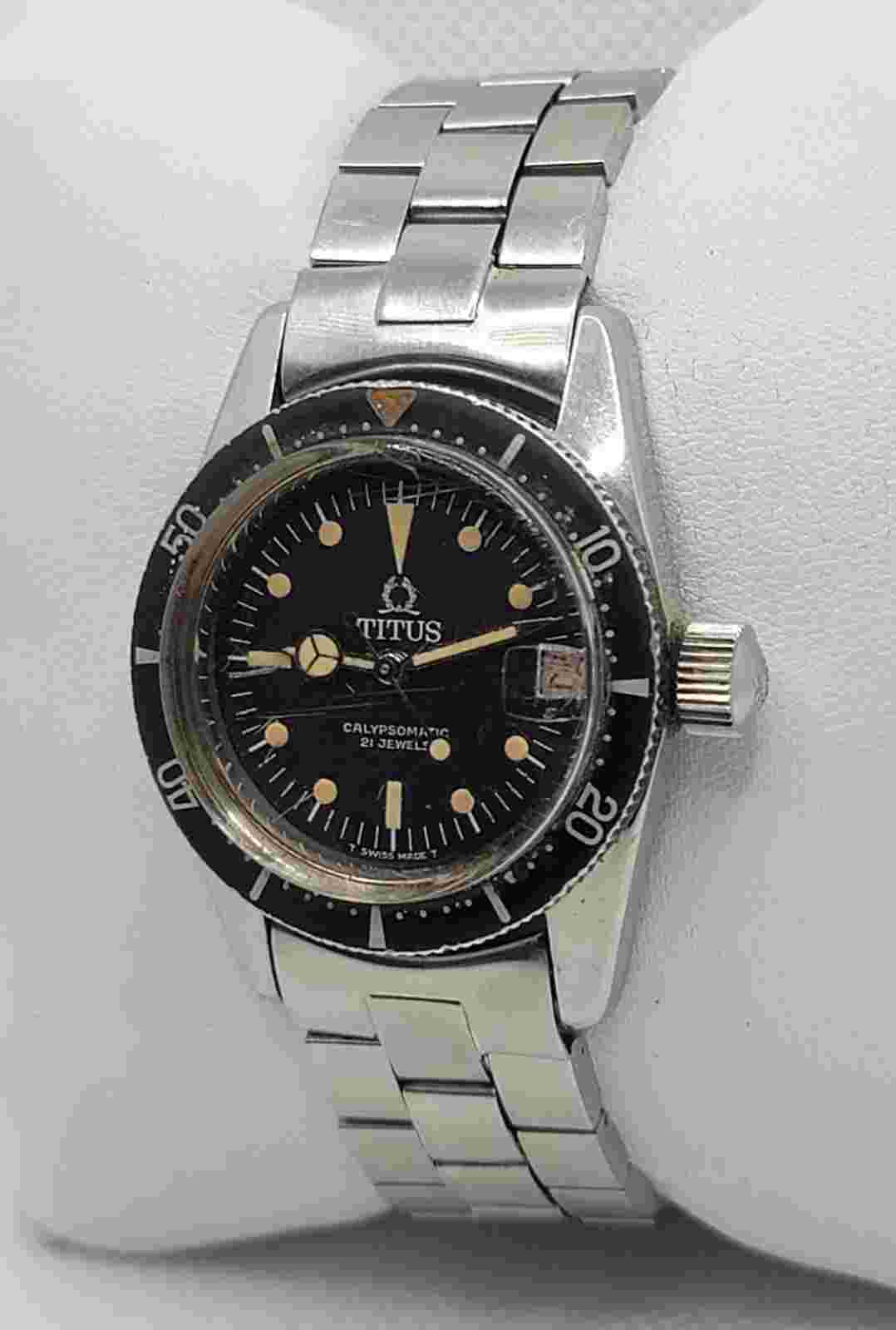 Rare Ladies Titus Calypsomatic Big Crown 7987 Watch G7