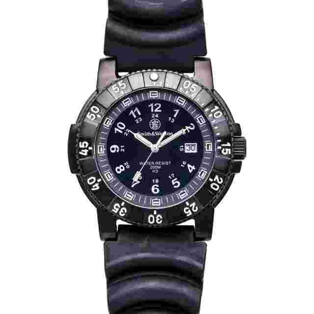 Smith & Wesson Diver Black Rubber Strap Water Resistant Wrist Watch W357R