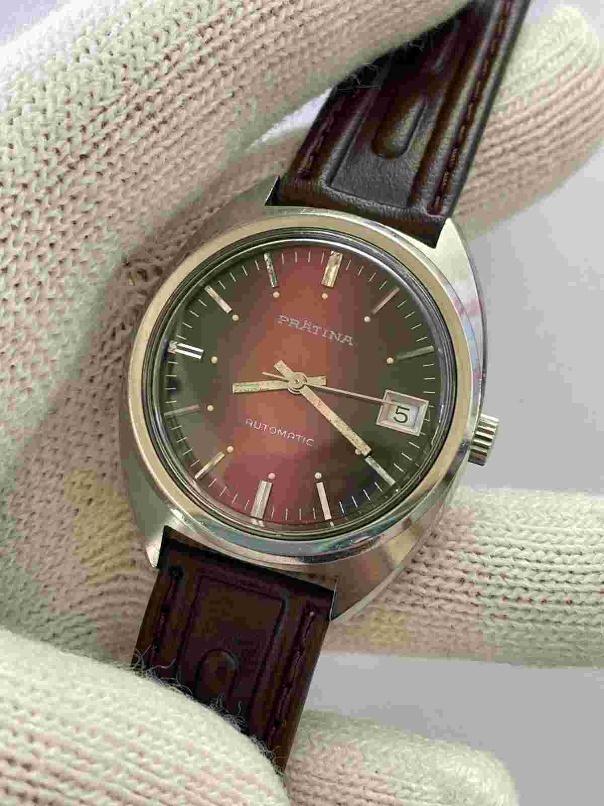 PRATINA WATCH AUTOMATIC CAL.AS 5203 MENS 36mm SPECIAL DIAL SWISS MADE