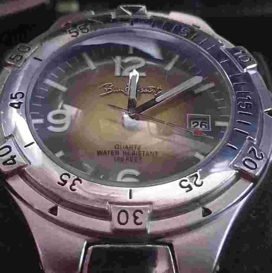 Vintage Bum Equipment Date Quartz Watch V-360 Color Shifting Dial New Battery