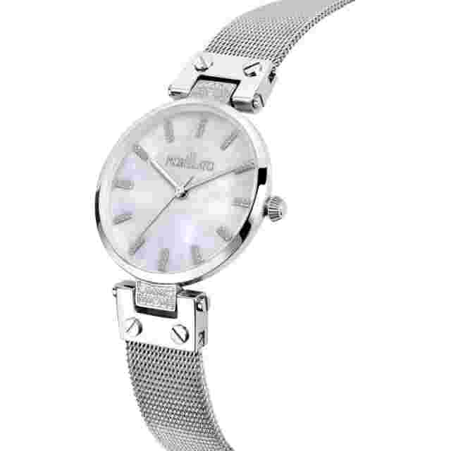 Women's Watch Morellato Steel Mother of Pearl and Crystals Mesh Strap Milan