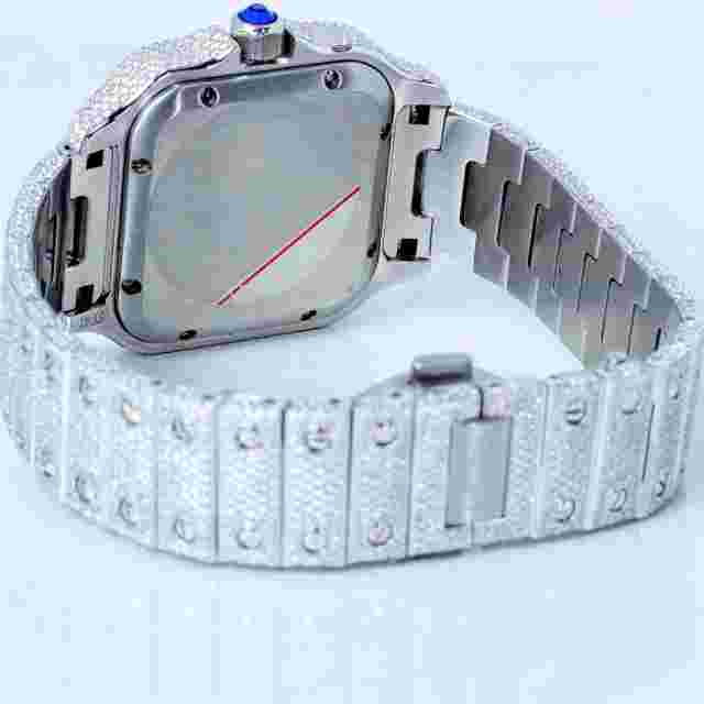 Roman Dial Automatic Movement Fully Iced out Hip Hop Moissanite Diamond Watch