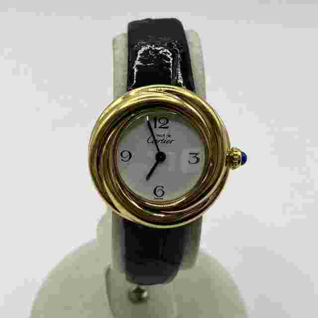 Cartier Must Vermeil 2735 Quartz Used Watch with Non-genuine Strap