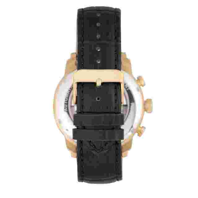 Heritor - Arthur Gold Stainless Leather Automatic Men's Watch - HERHR7905