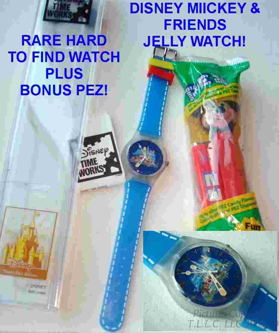 NWT RARE DISNEY TIME WORKS WALT DISNEY WORLD MICKEY MOUSE WATCH & FRIENDS WATCH