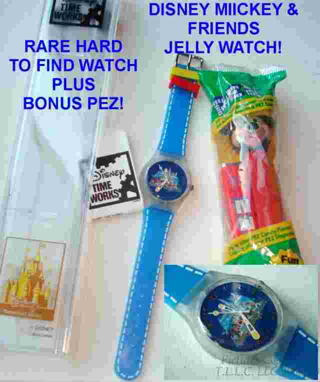 NWT RARE DISNEY TIME WORKS WALT DISNEY WORLD MICKEY MOUSE WATCH & FRIENDS WATCH
