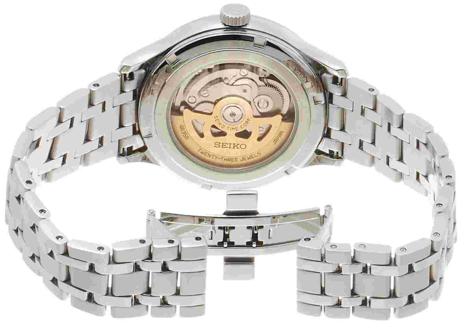 SEIKO watch Wristwatch PRESAGE Embossed White Dial SARY099 Men's Silver