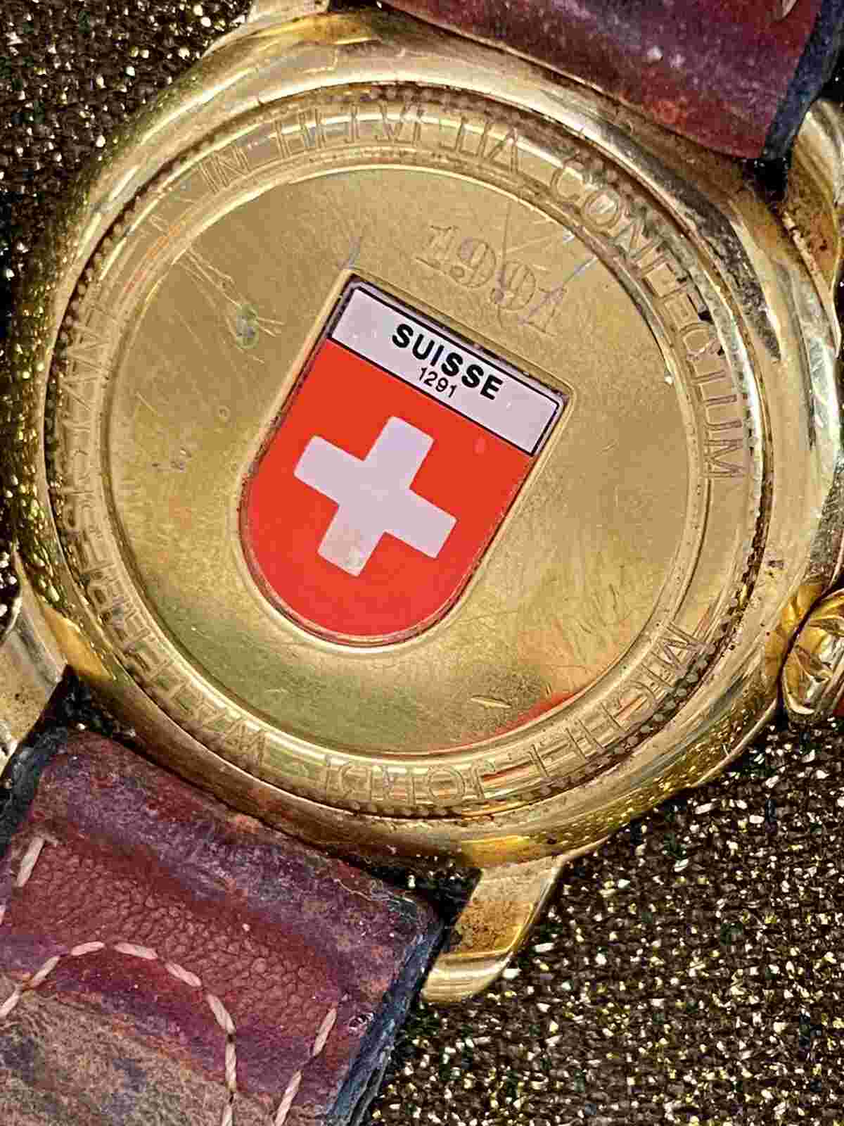 MICHEL JORDI ETHNO 1991 CUVÉE RARE G/PLTD. S/S SWISS 7 JEWEL WATCH