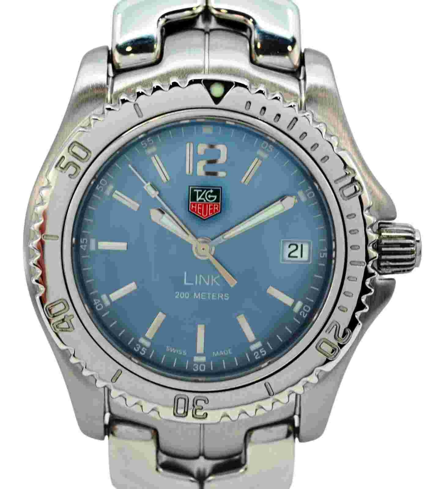 TAG Heuer Link Blue Mother of Pearl Men's Watch - WT121L