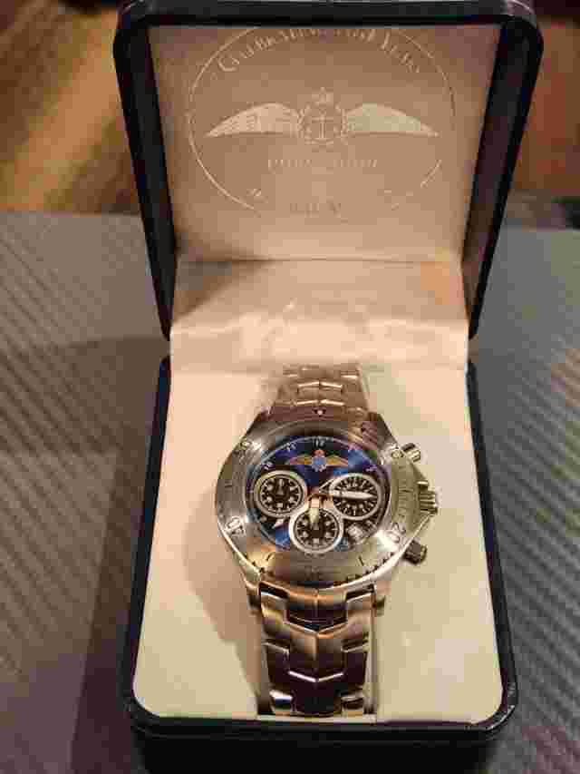 BNIB Mens Bradford Exchange Royal Navy Ltd Edt 100 Yrs Chrono Watch. New🔋Unworn