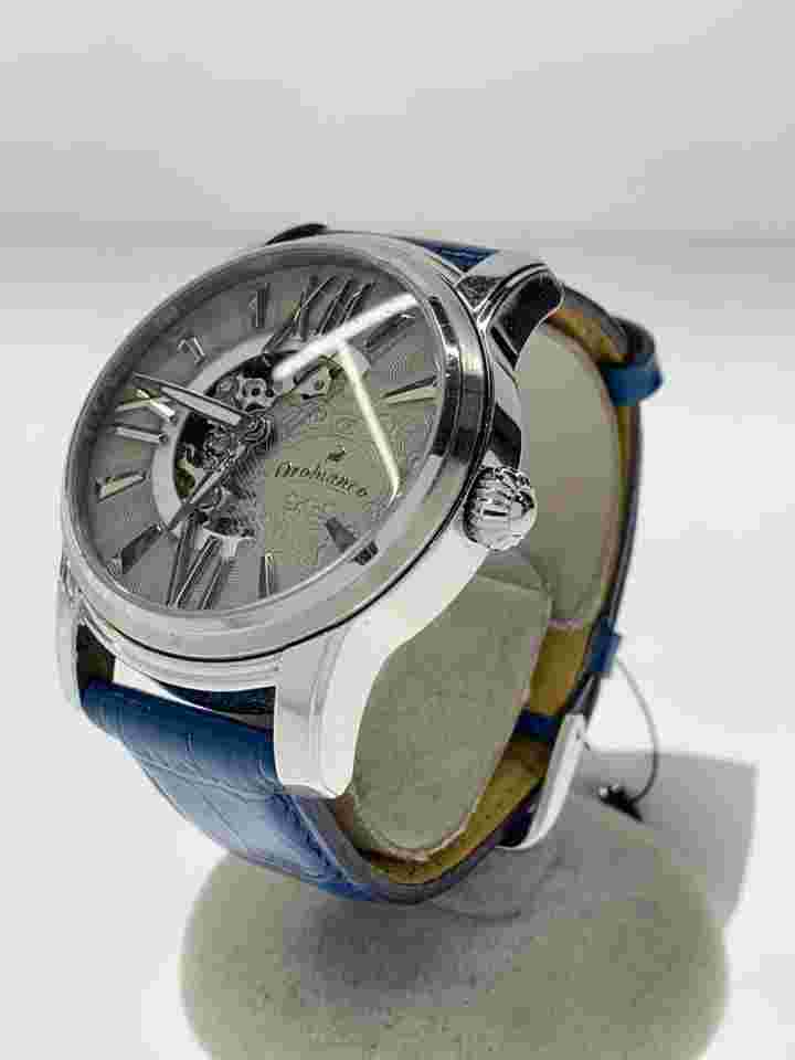 Orobianco Automatic Analog Blue Leather Wristwatch Near Mint JAPAN