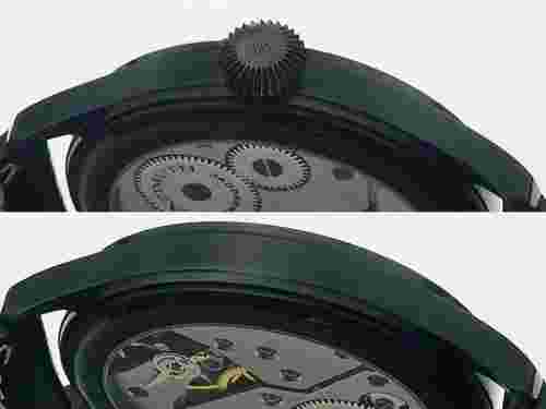 AZIMUTH AL1BNPC MILITAIRE BLACK KNIGHT HAND-WOUND SS PVD COATING WRISTWATCH