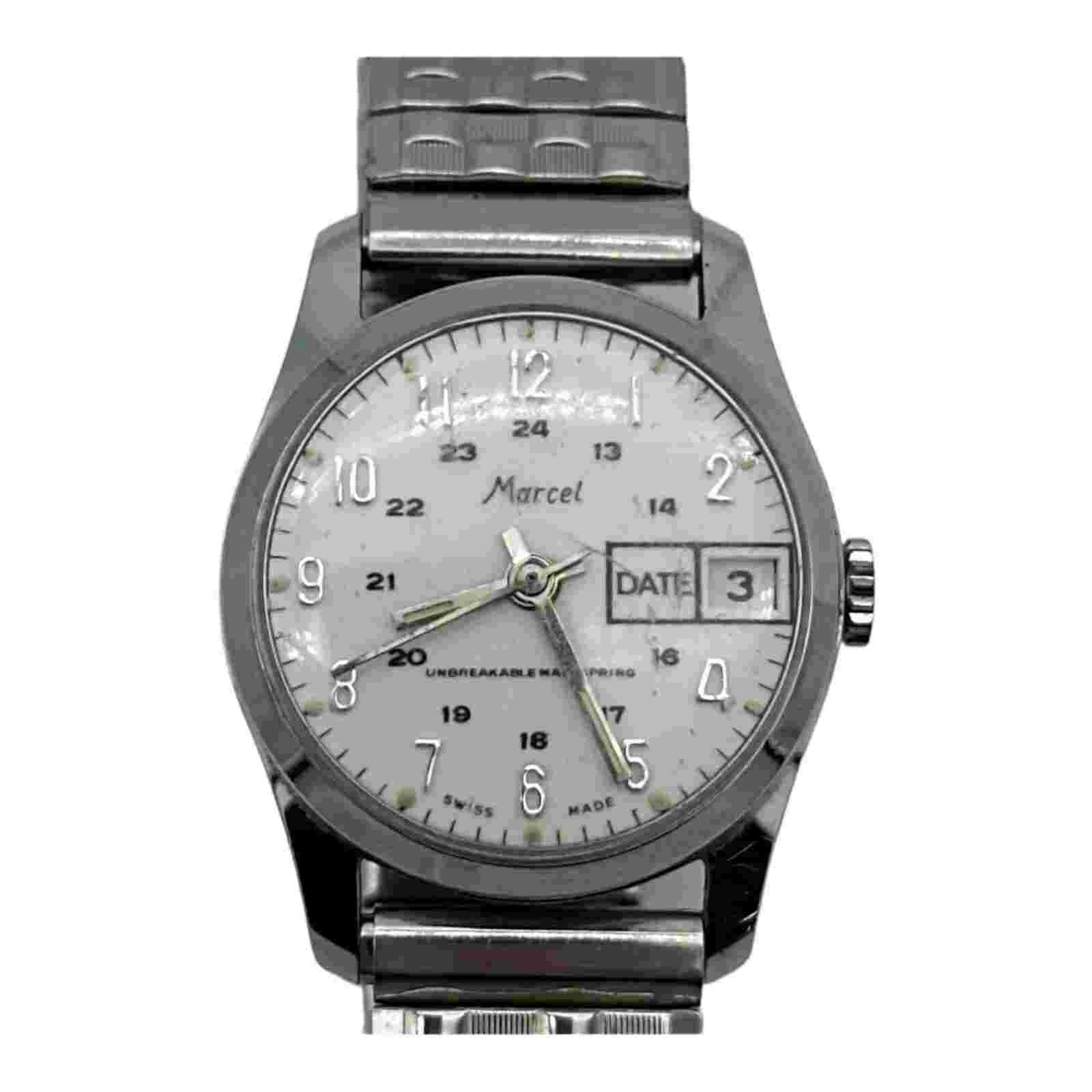 Marcel Womens Swiss Made Watch Manual Wind Unbreakable Mainspring Working