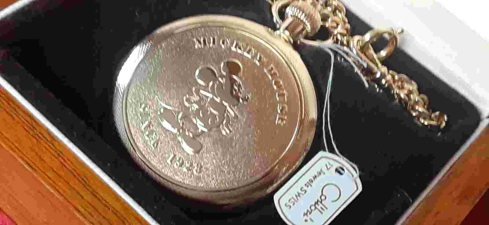 Colibri Mickey Mouse Pocket Watch Limited ED Swiss 17 Jewel Unitas Movement Rare