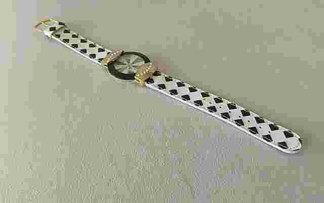 Vintage Xanadu Watch, Mother Of Pearl/Avalon Art Deco Rhinestone design