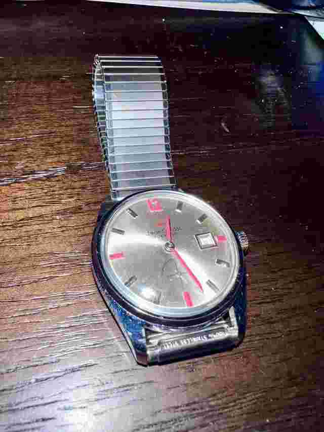 1968 Jean Cardot 17 Jewel “RARE RUBY RED” Manual Wristwatch